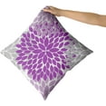 thumbnail image 2 of Light Purple Grey Pillow Covers 20x20 Inch Mauve Dahlias Floral Lilac Colour Gray Throw Pillows Modern Farmhouse Rustic Heliotrope Lavender Pillow Cases for Couch Room Bed Cushion Outdoor Set of 2, 2 of 6