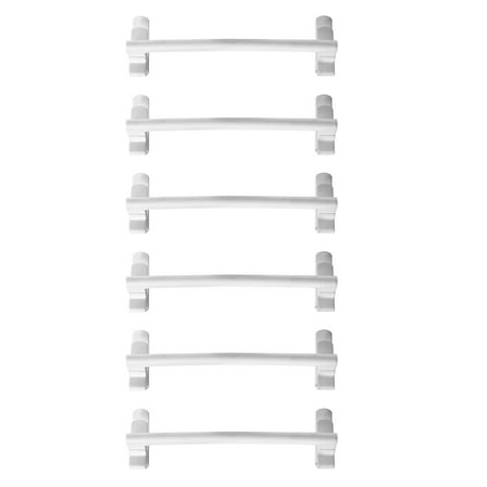 RENACLIPY Over Cabinet Door Towel Bar Rack White 6 Pieces Kitchen Hanging Towel Holder Organizer