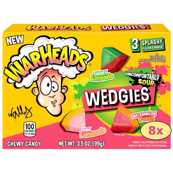 WarHeads Sour Wedgies 3.5 oz. Theater Box (Pack of 8)
