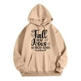 thumbnail image 2 of Fall For Jesus He Never Leaves Hoodies for Women 2025 Thanksgiving Funny Christian Graphic Sweatshirt Pullover Tops, 2 of 5