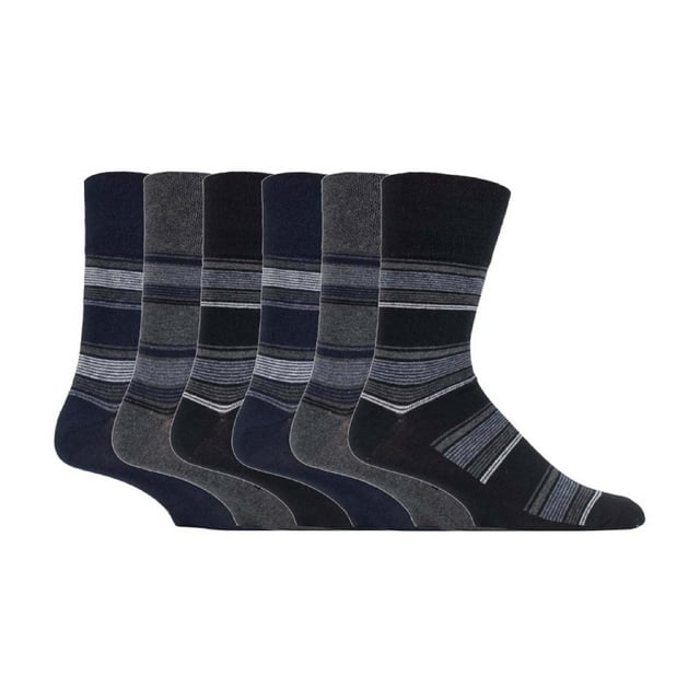 Gentle Grip - 6 Pairs Mens Gentle Grip Non Elastic Socks
