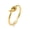 Gold, variant on 18K-Plated Stainless Steel Simple Shiny Knot Adjustable Open Cuff Ring Silver R249