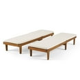 thumbnail image 5 of Noble House Nadine Outdoor Wood Lounge Cushion (Set of 2) Teak/Cream, 5 of 6