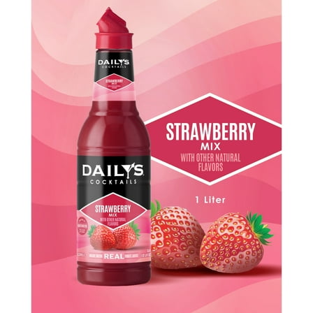 Daily's Cocktails Strawberry Cocktail Mixers, 1 L Bottle
