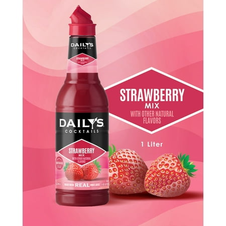 Daily's Cocktails Strawberry Cocktail Mixers, 1 L Bottle