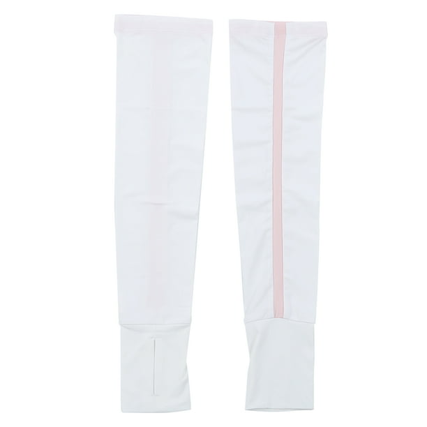 Cubierta De Brazo De Seda De Hielo, 1 Par De Cubiertas De Brazo De Protección Solar Anti UV Ice Cool Tela De Nylon Mangas De Dedo Transpirables Para Correr Para Hacer Ejercicio ANGGREK Otros