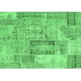 thumbnail image 1 of Ahgly Company Indoor Rectangle Patchwork Emerald Green Transitional Area Rugs, 8' x 10', 1 of 4