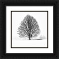 thumbnail image 1 of Froyda, Martin 26x26 Black Ornate Wood Framed with Double Matting Museum Art Print Titled - Lonely Tree I, 1 of 4