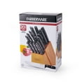 thumbnail image 3 of Farberware Stamped 20 Piece Triple Rivet Stainless Steel Kitchen Knife Set with Block Black, 3 of 15