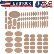 36 Sheets Moleskin Adhesive Pads, Multi-Shaped & Oblate & Oval Moleskin Tapes