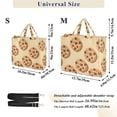 thumbnail image 3 of Chocolate Chip Cookies Small Corduroy Tote Bag Handbag Large Messenger Bag Shoulder Crossbody Zipper Bag Purse, 3 of 8