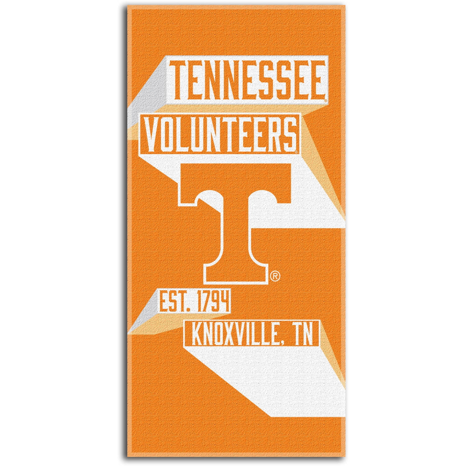 University Of Tennessee Volunteers Big T Orange White Beach Towel NEW 30/" x 60/"