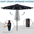 thumbnail image 5 of ABCCANOPY 7.5ft Patio Solar Umbrella LED Outdoor Umbrella with Tilt and Crank, Navy Blue, 5 of 9