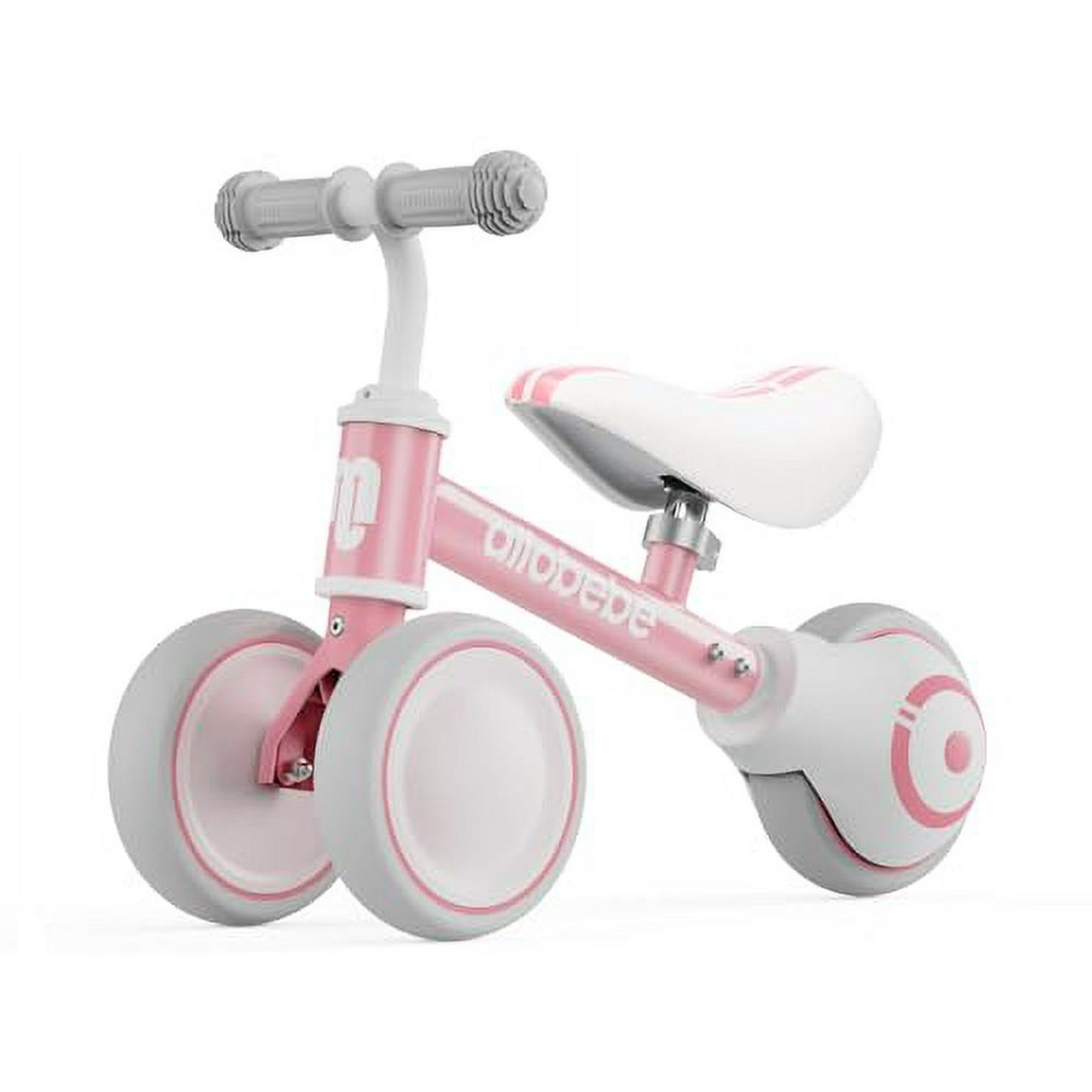 allobebe Baby Balance Bike Cute Toddler Bikes 12 36 Months Gifts for 1 Year Old Girl Bike to Train Baby from Standing to Walking with Adjustable Seat Silent Soft 3 Wheels Walmart