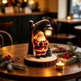 thumbnail image 6 of Clearance! Resin Santa Figurine Christmas Night Light, Christmas Decorations for Home, Vintage Glowing Christmas Decor for Desktop Shelf, 6 of 7