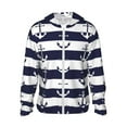 thumbnail image 2 of Uemuo Anchors Pattern Women's Full Zip UPF 50+ Sun Protection Hoodie Jacket Long Sleeve Sun Shirt Hiking Outdoor Performance with Pockets-, 2 of 9
