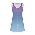 thumbnail image 5 of JMKQLZ Women's Spring And Summer Vacation Button V-neck Strap Top Dress, 5 of 5