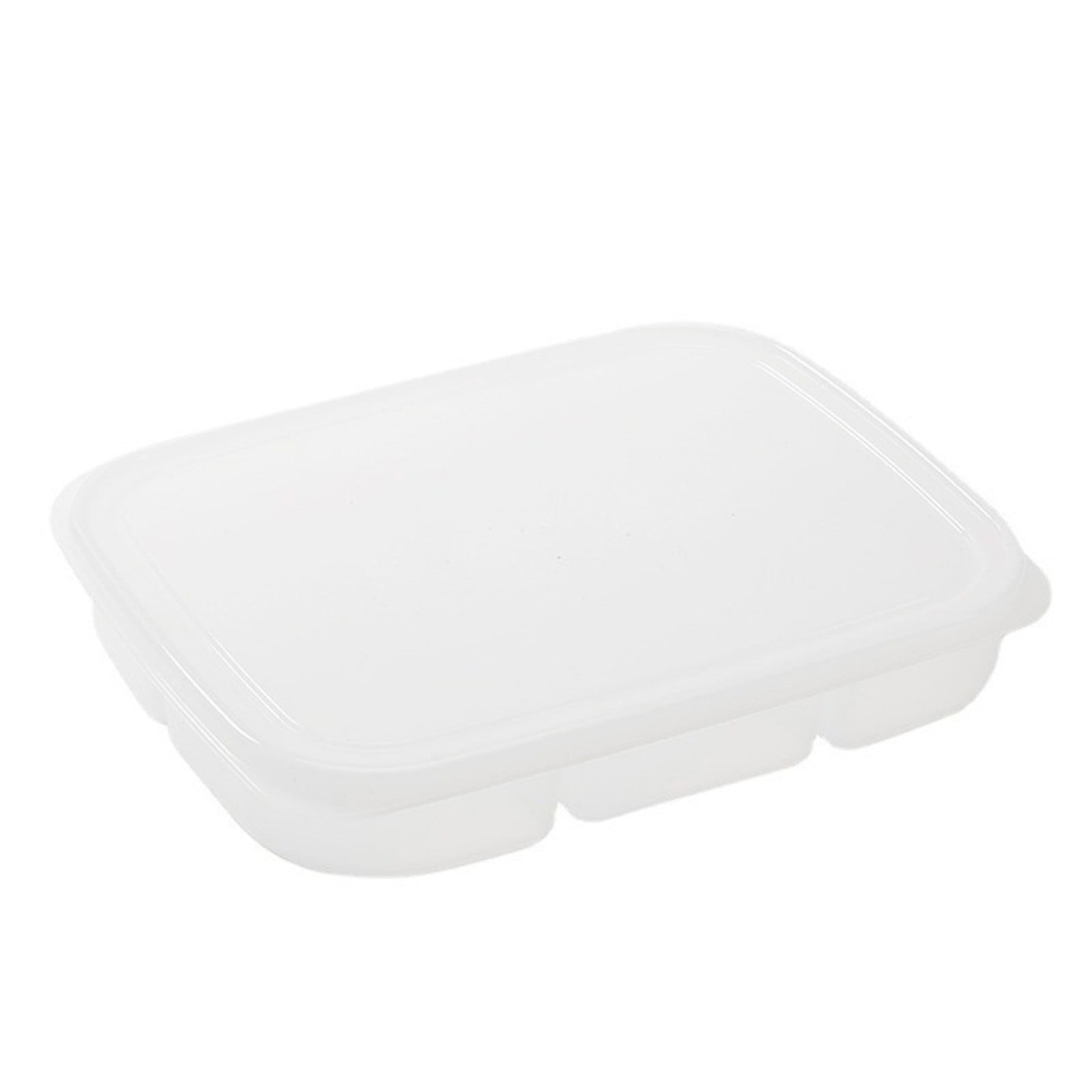 Divided Veggie Tray With Lid,Snack Fruit and Vegetable Storage,Stackable and Square Relish Serving Platter With 5/6 Compartment Snack Container,Portable Platter for Kitchen, Party and Picnic(No Lip)