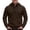 Coffee, variant on Men's Hooded Cardigan Knit Jacket with Two Way Zip and Structured Hood for Everyday Casual Layering in Fall and Winter, Coffee, L