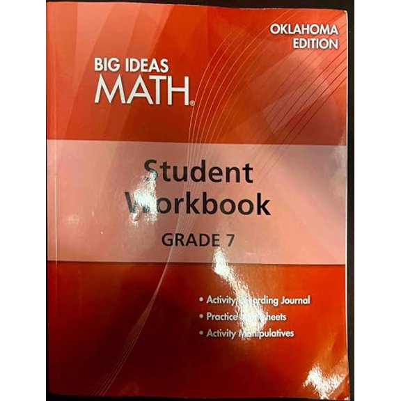 Pre-Owned Big Ideas Math , Oklahoma Edition ,Student Workbook ,Grade 7, 9781635987669, 1635987660, Paperback,