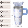thumbnail image 3 of Flamingo Stainless Steel Insulated Coffee Cup with Handle 20OZ Tumbler Mug Leak Resistant Double Wall Vacuum Design Perfect Gifts for Women Girls on Birthday Christmas Summer, 3 of 6