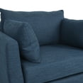 thumbnail image 5 of GDF Studio Viewland Contemporary Fabric Upholstered Club Chair with Accent Pillows, Navy Blue and Walnut, 5 of 9