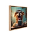 thumbnail image 4 of Stupell Industries Happy Dog on Cell Phone Animals & Insects Painting Brown Floater Framed Canvas Art Print Wall Art, 25 x 25, 4 of 10