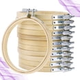 thumbnail image 2 of Miangastore 12pcs Circle Frame Bamboo Embroidery DIY Craft Cross Stitch Chinese Traditional Sewing Manual Tool (15cm), 2 of 8