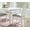 Light Gray Fabric, variant on Linon Desmin Dining Chairs, set of 2, Brown Finish with Brown Faux Leather Fabric