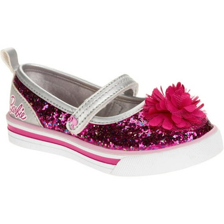 Barbie Toddler Girls' Glitter Canvas Slip-On