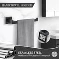 thumbnail image 3 of Juego de toalleros de baño TURS Square, 5 piezas, negro mate, 3 of 6
