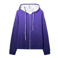 thumbnail image 6 of UTSJKR Women's Oversized Gradient Hoodies Full Zipper Long Sleeve Pullover Sweatshirt Fleece Lined Warm Jacket 2024 Fashion Winter Outwear Purple XXXL, 6 of 6