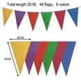 thumbnail image 1 of Bannière Premium Réutilisable de 92 Pieds, Drapeau Triangulaire Coloré pour Fête en Plein Air, 1 of 8