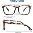 thumbnail image 5 of Happy Store CN82 Large Oversized Bold Frame UV 400 Clear Lens Horn Rimmed Glasses,Mixed Brown, 5 of 5