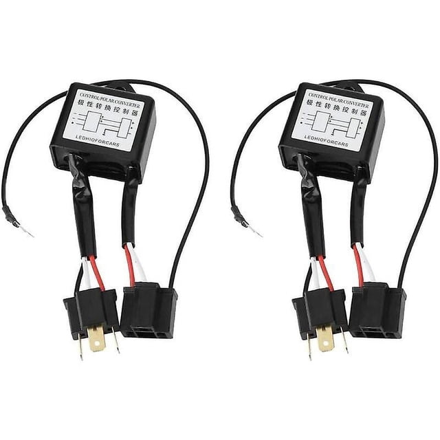 2Pcs Reverse Polarity, Alloy Led Negative Converter Switch Adapter Negative Polarity Switch Reverse Polarity For H4