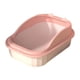 thumbnail image 1 of Caja de arena para gatos con parte superior abierta Bandeja de arena para mascotas Bandeja de arena con lados altos Caja de arena para gatos a rosa L, 1 of 9