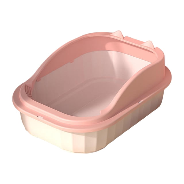 Bandeja de arena para mascotas con parte abierta, caja de arena para gatos, orinal, inodoro, colcha para gatitos, conejos, animales pequeños ,