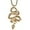 Gold, variant on Retro Vintage Stainless Steel Snake Style Statement Cocktail Party Pendant Necklace