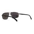 thumbnail image 2 of Xloop Mens Rectangular Racer Metal Rim Sport Sunglasses Gunmetal Blue Mirror, 2 of 4