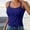 Blue, variant on Women'S Tanks Camis Spaghetti Strap Neck Ribbed Tank Tops Slim Fitted Camisole Basic Sleeveless Layering Shirts Red M