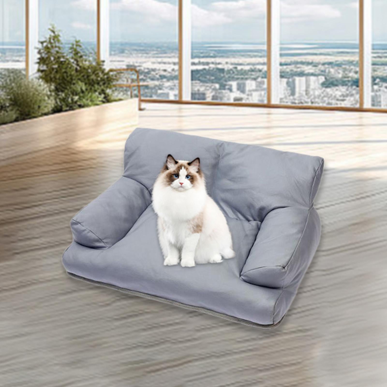 TOOYFUL Pet Sofa Bed Furniture, All Seasons, Waterproof ,Anti Slip Bottom PU Leather Dog Cat Couch, Pet Couch Lounger for Indoor Cats M