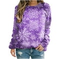 thumbnail image 2 of EGNMCR Sweatshirt Mode de Noël Pull-Over à Col Rond Imprimé pour Femmes Manches Longues Blouse Confortable Sweatshirt, 2 of 4