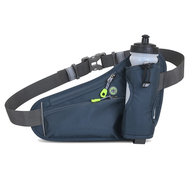RiñOnera de HidratacióN Deportiva RiñOnera con Soporte para Botella de Agua para Hombres Mujeres Correr Ciclismo Senderismo Caminar Gris Oscuro