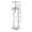 Chrome, variant on SUMERAIN Waterfall Freestanding Bathtub Faucet with Hand Shower, Antique High Flow Floor Mount Tub Filler, Chrome Finish