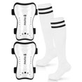 thumbnail image 1 of Set de canilleras y medias de fútbol para niños Hryrbay, blanco, 1 of 5