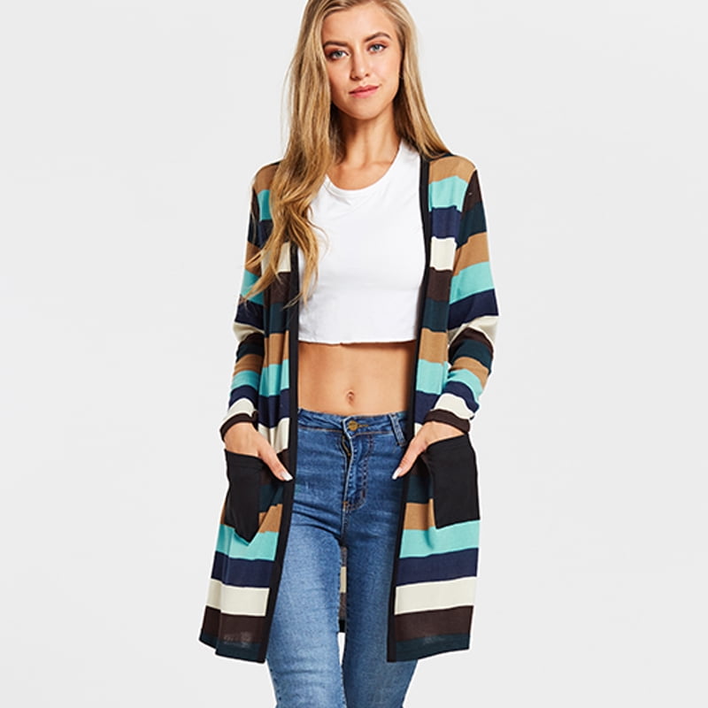 multicolor long cardigan