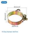 thumbnail image 2 of Unique Bargains 2Pack T-Bolt Hose Clamps, 64-67mm/2.52'-2.64' ID Range, Iron Radiator Hose Clamp Intake Clamp, 2 of 4