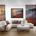 thumbnail image 1 of Designart Superbe plage de l'océan au coucher du soleil ART MURAL À CADRE FLOTTÉ, 1 of 4