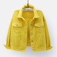 thumbnail image 1 of Tralilbee New Color Large Size Denim Jacket Women's Short Loose Casual Long Sleeve Jacket Student Top, 1 of 6
