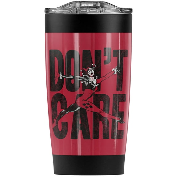 Harley Quinn Don'T Care Stainless Steel Tumbler 20 oz Coffee Travel Mug/Cup, Vacuum Insulated & Double Wall with Leakproof Sliding Lid | Great for Hot Drinks and Cold Beverages
